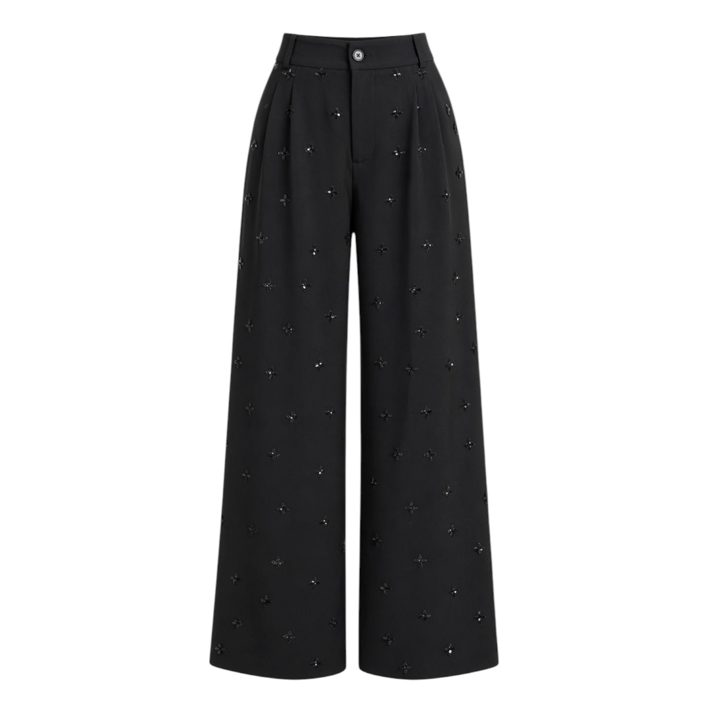 Embellished Wide-Leg Trousers size 36