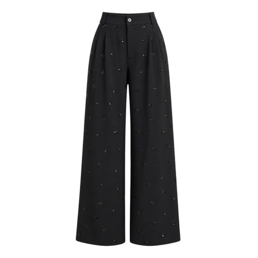 Embellished Wide-Leg Trousers size 36