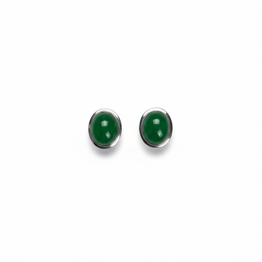 925 Jade Studs