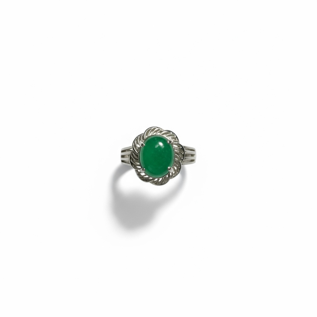 925 Jade Ring size 5.5/6