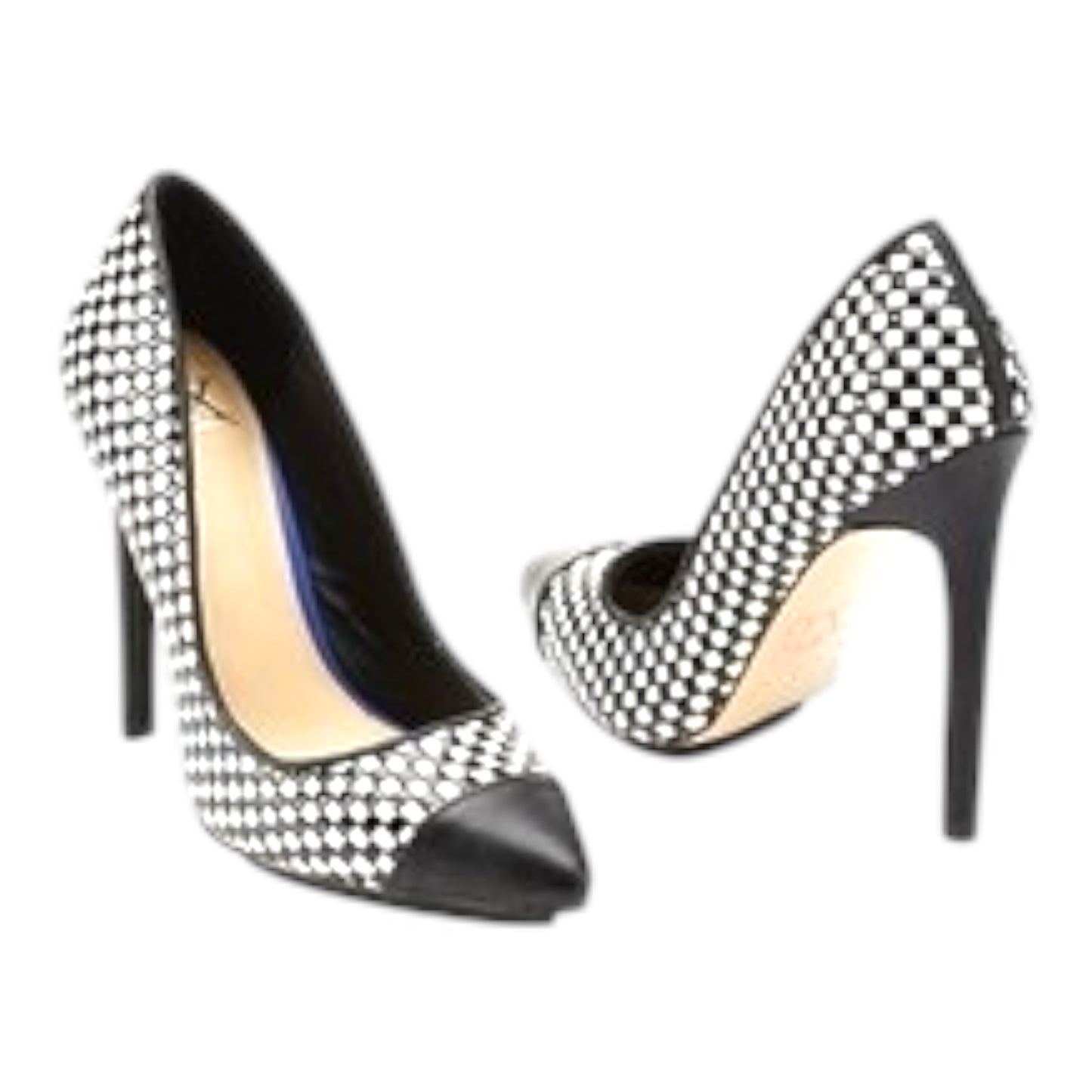 Checked Cap Toe Pumps size 8