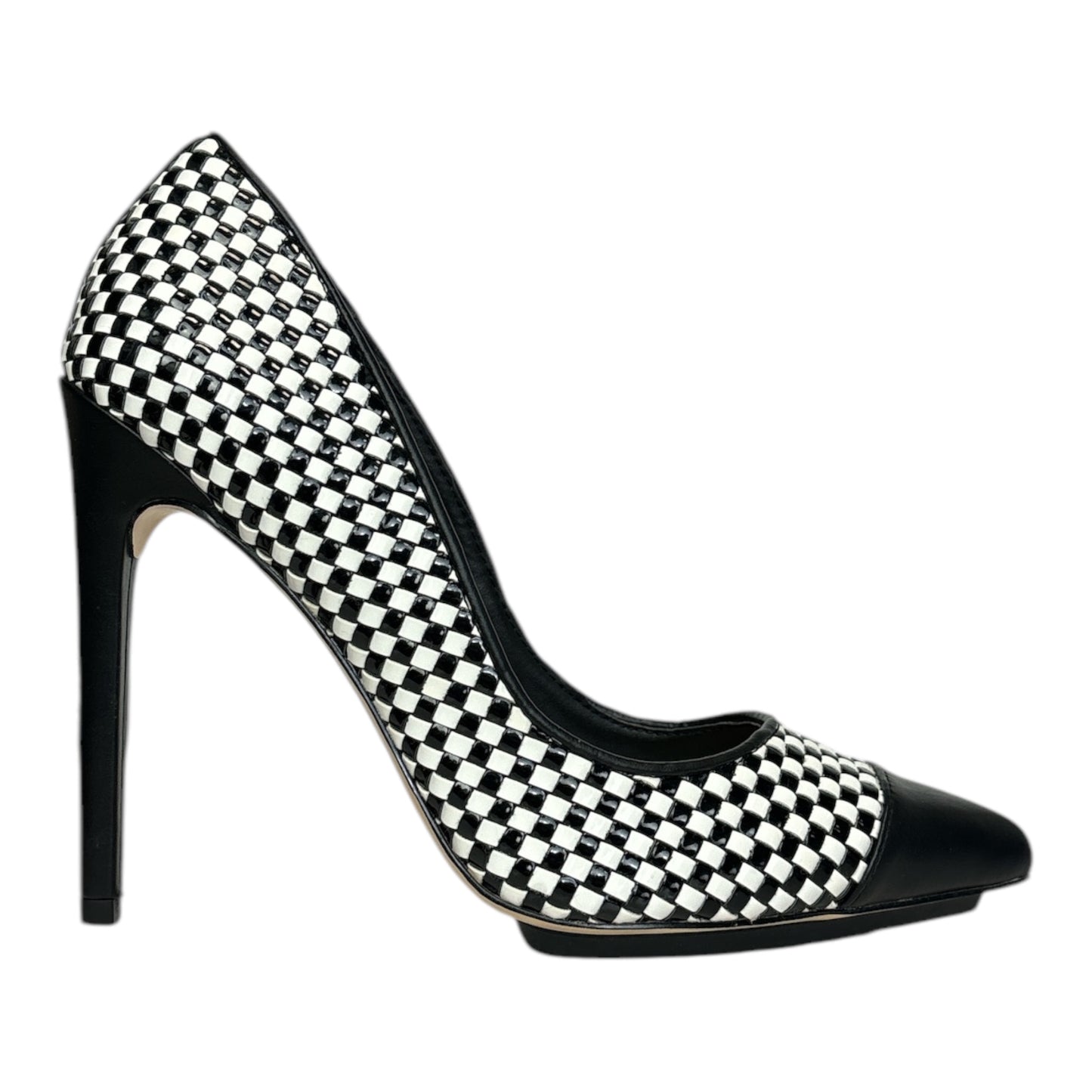 Checked Cap Toe Pumps size 8