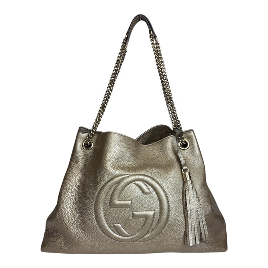 Metallic Soho Chain Tote Bag