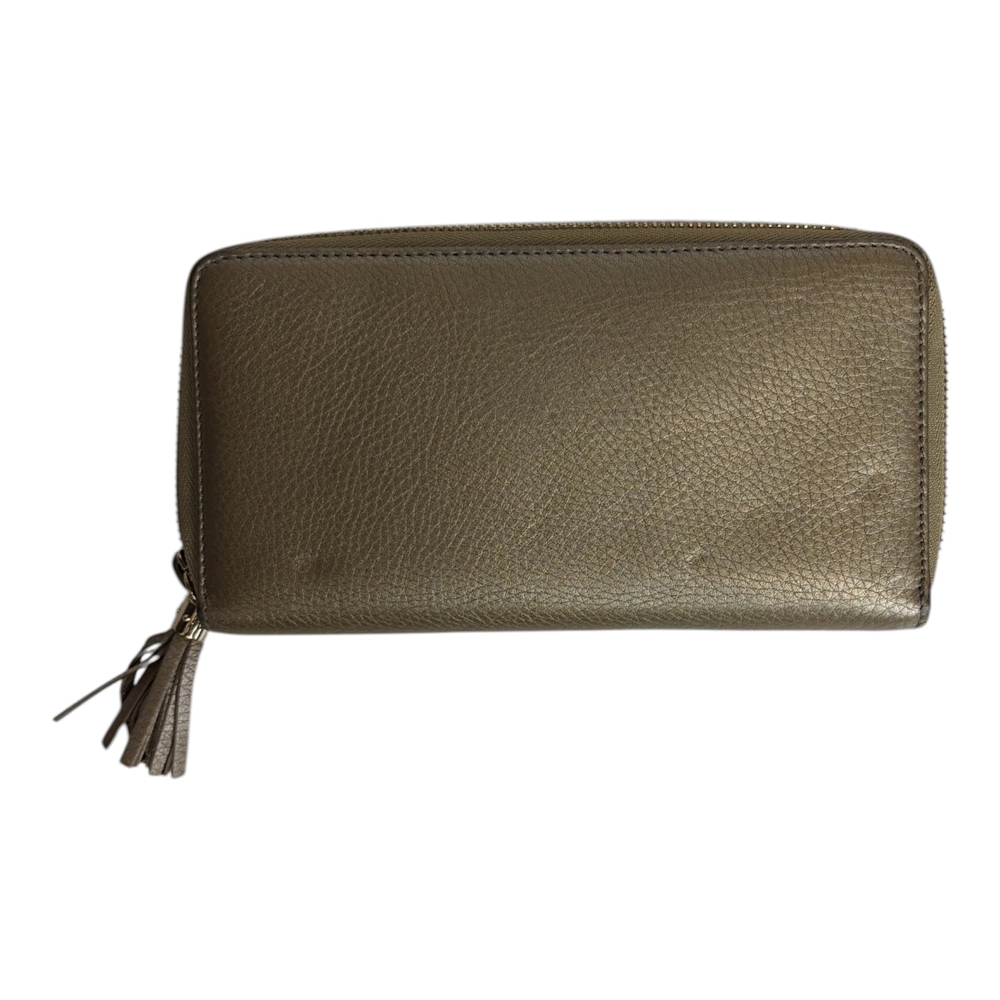 Embossed Soho Logo Long Zip Wallet