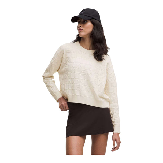 Cotton-Blend Jacquard Crewneck Sweater size Large