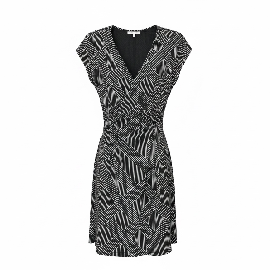 Geometric Wrap Front Dress size 8