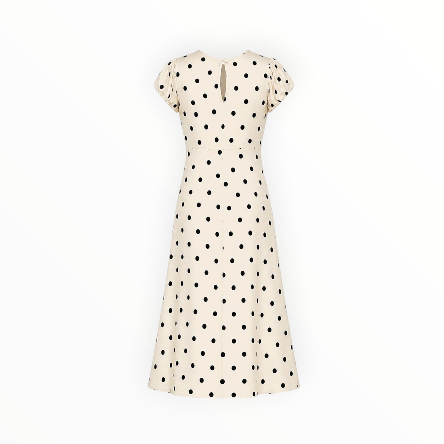 Polka Dot Lace-Trim Dress size S