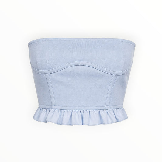Ruffle Hem Tube Top size XS