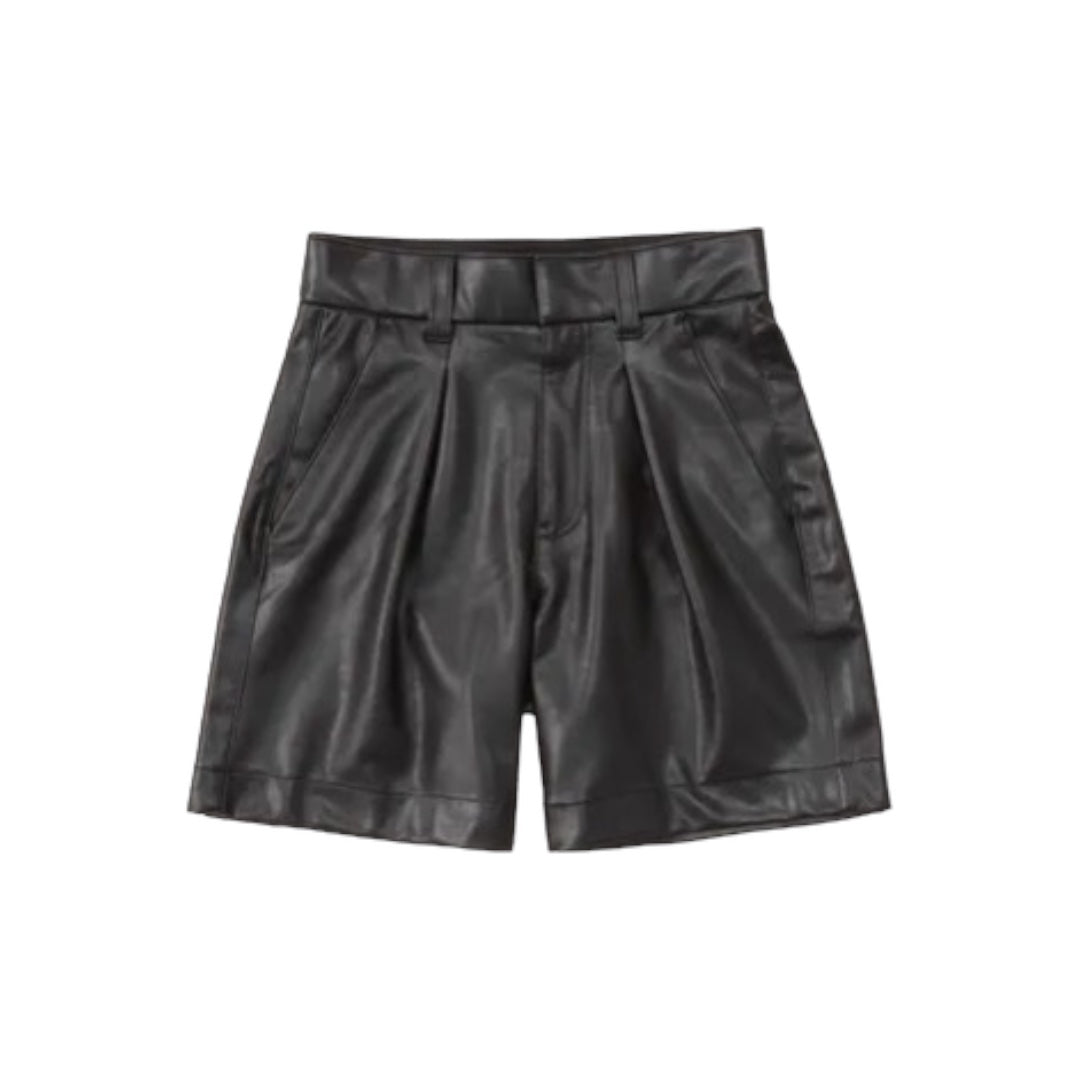 Faux Leather Tailored Shorts XSmall