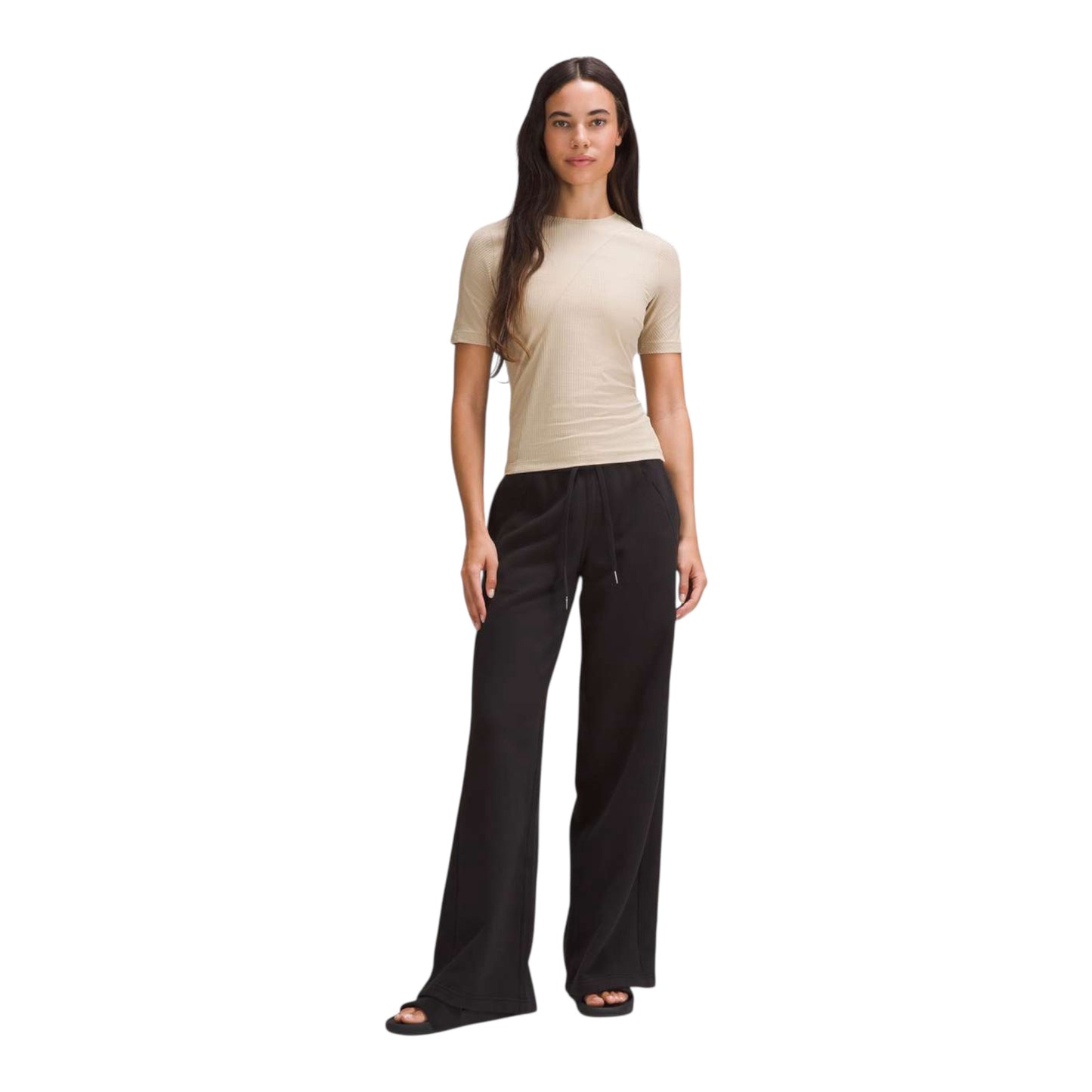 Asymmetrical Ribbed Cotton T-Shirt size 8