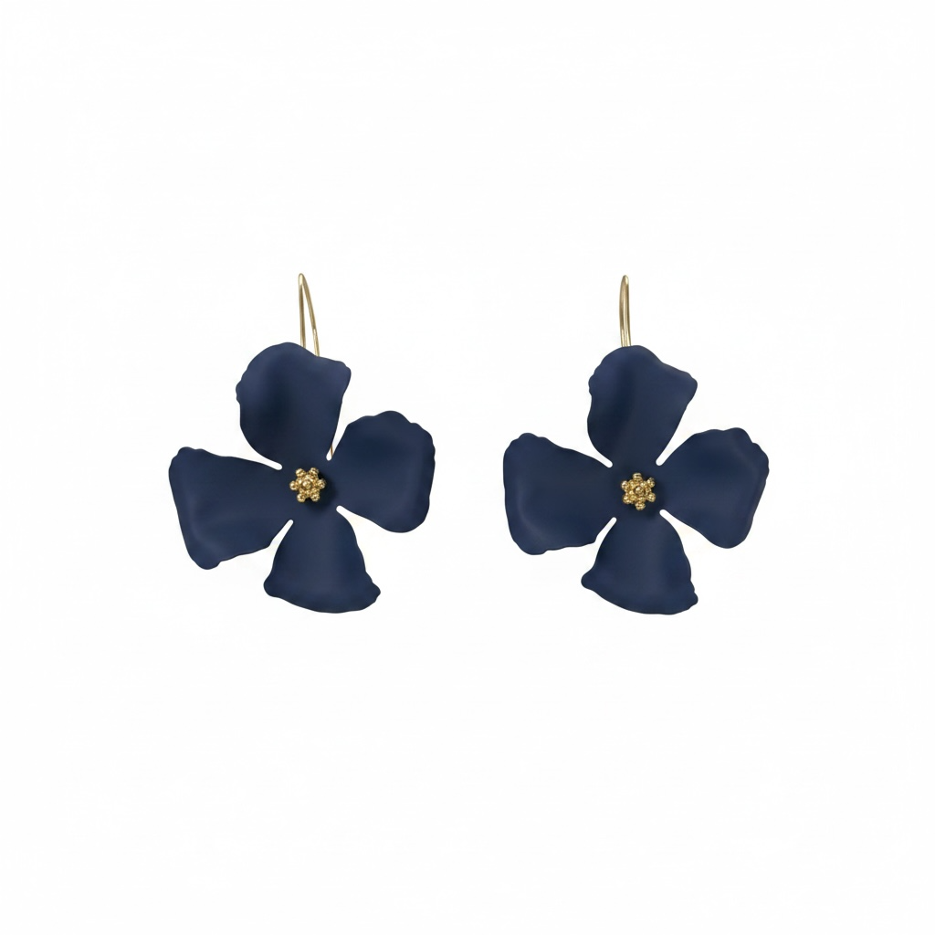 Metal Flower Earrings