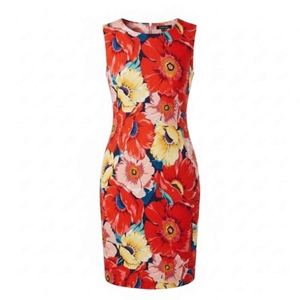 Floral Poppy Sheath Dress size 12