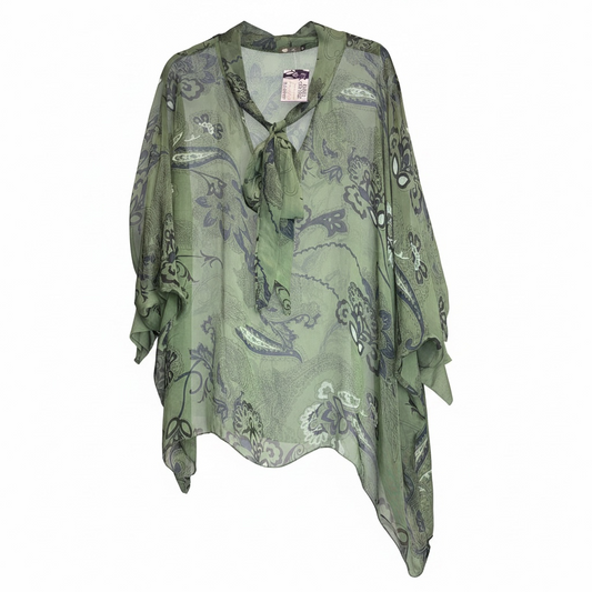 Tie Neck Sheer Top size XLarge