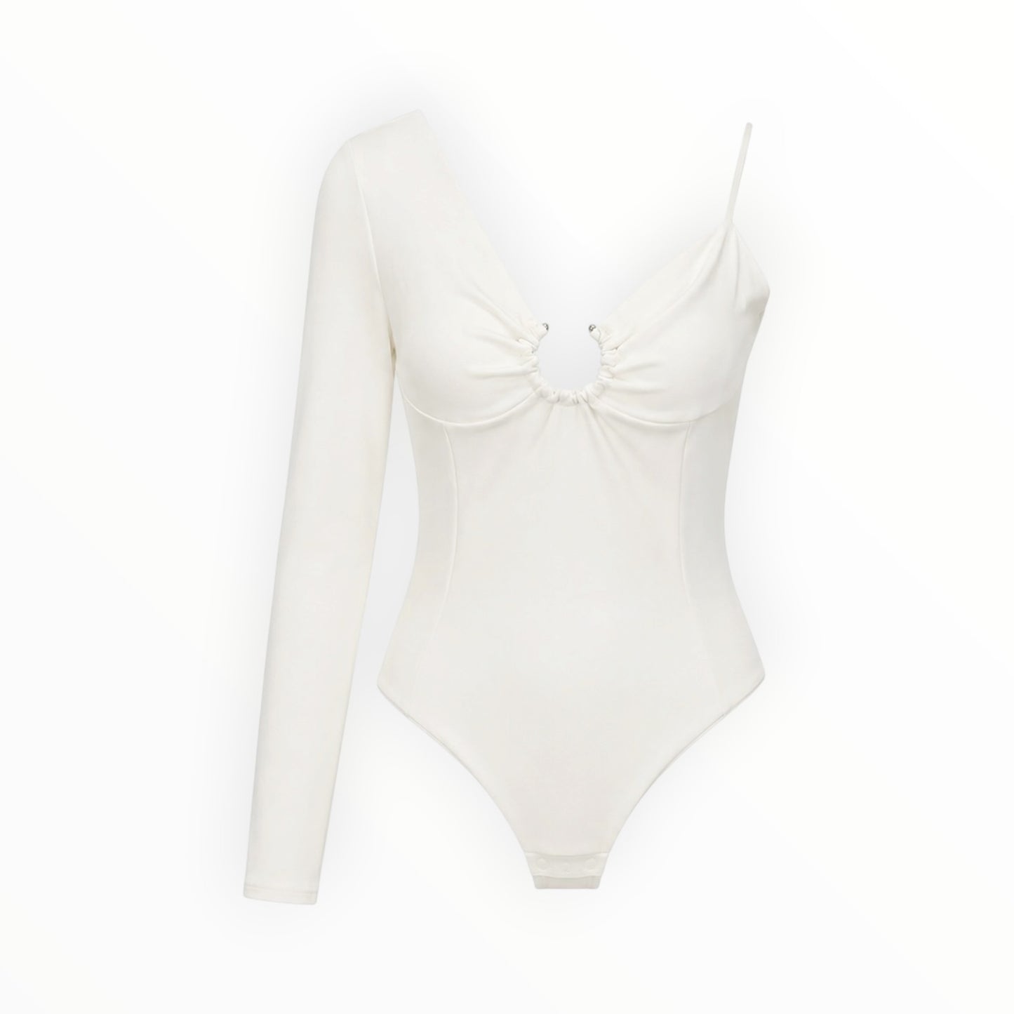 Ring-Detail Long Sleeve Bodysuit size M