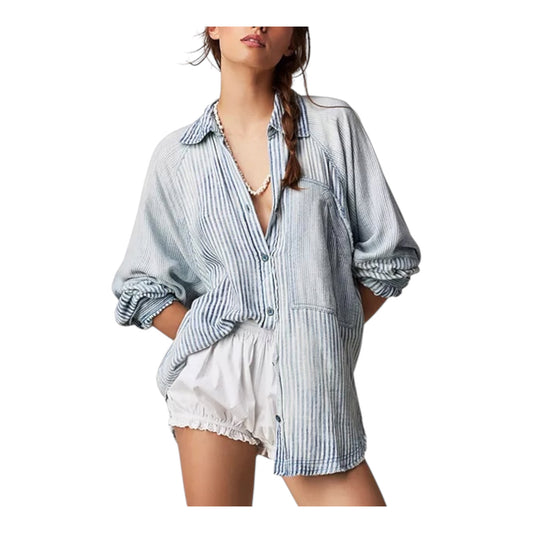 Indigo Skies Stripe Shirt size Small