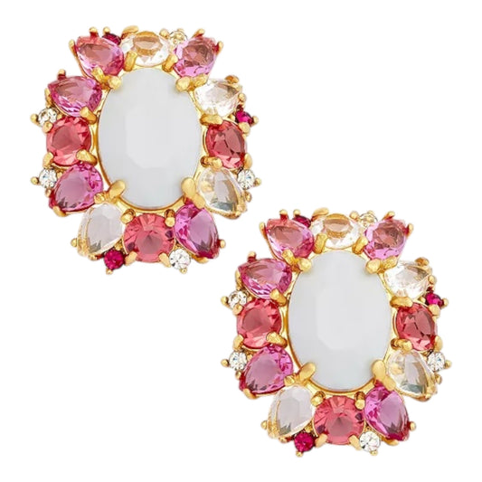 Garden Bed Gems Statement Stud Earrings NWT