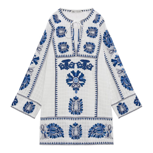 Embroidered Short Dress size Small
