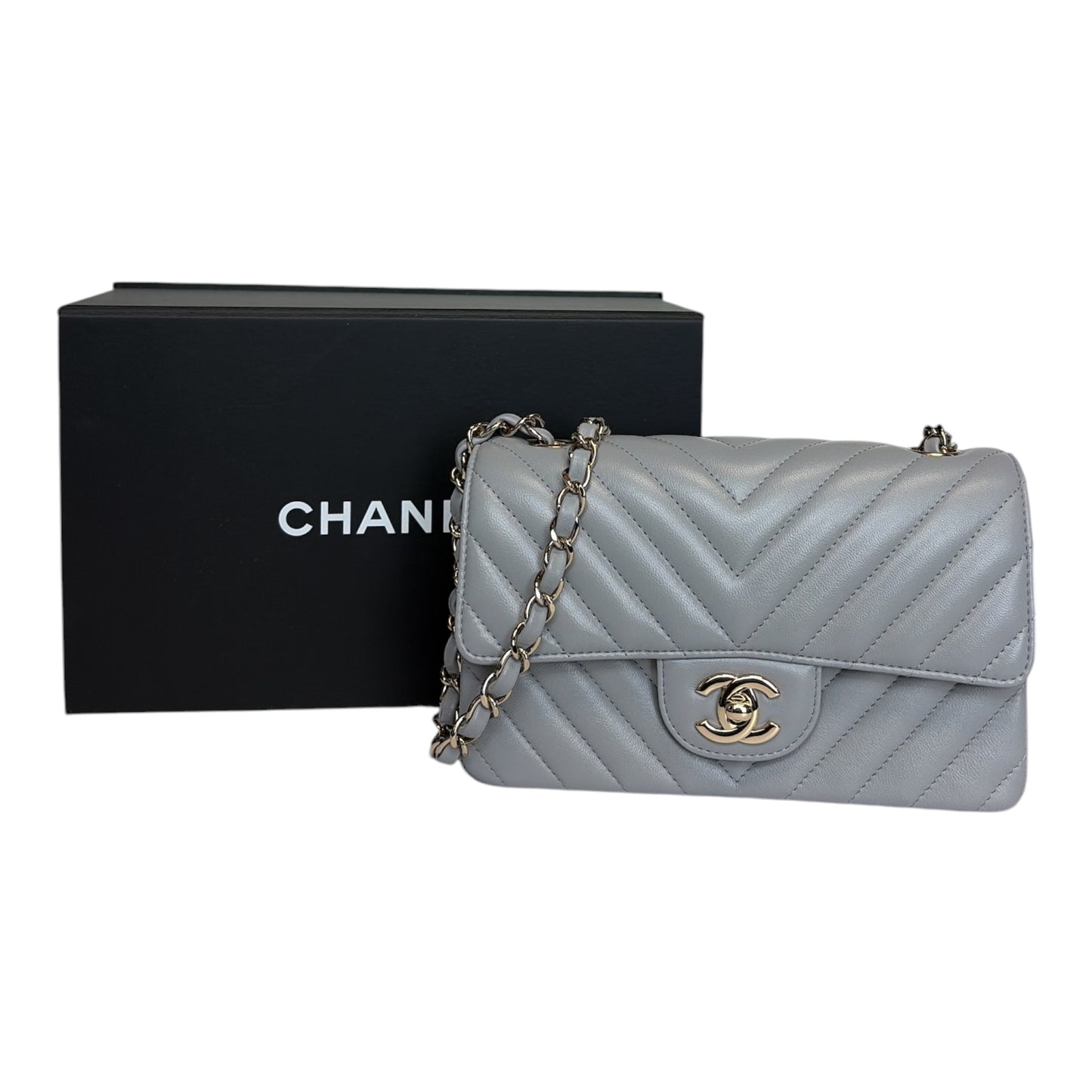 Mini Chevron Rectangle Flap Bag