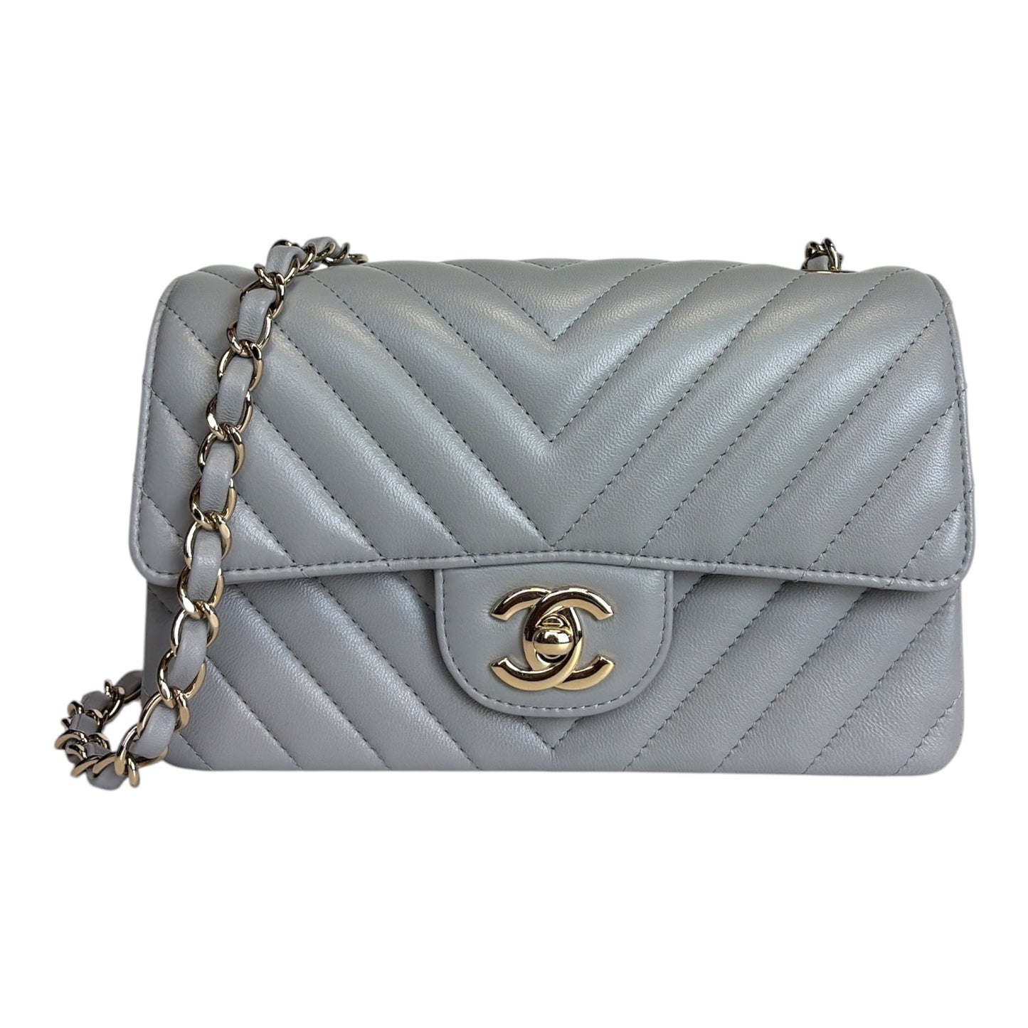 Mini Chevron Rectangle Flap Bag