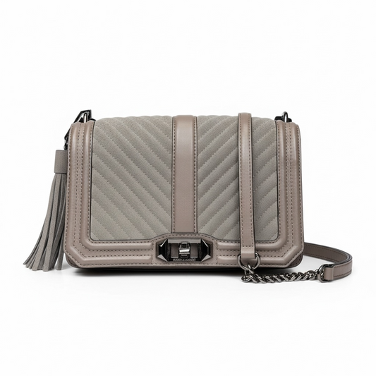 Chevron Quilted Love Crossbody