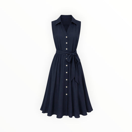 Button-Front Belted Midi Dress size 16 NEW WITH TAGS