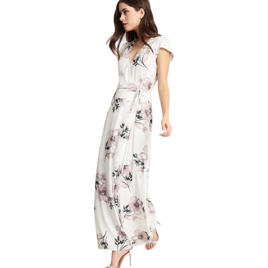 Floral Wrap High Low Dress Small