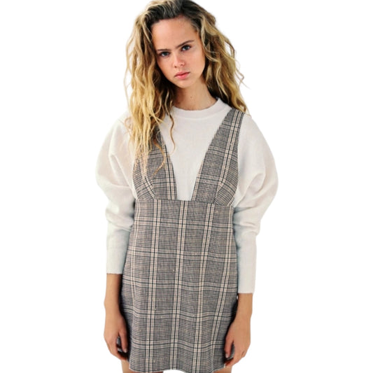 Plaid Pinafore Dress X-Large NEW WITH TAGS