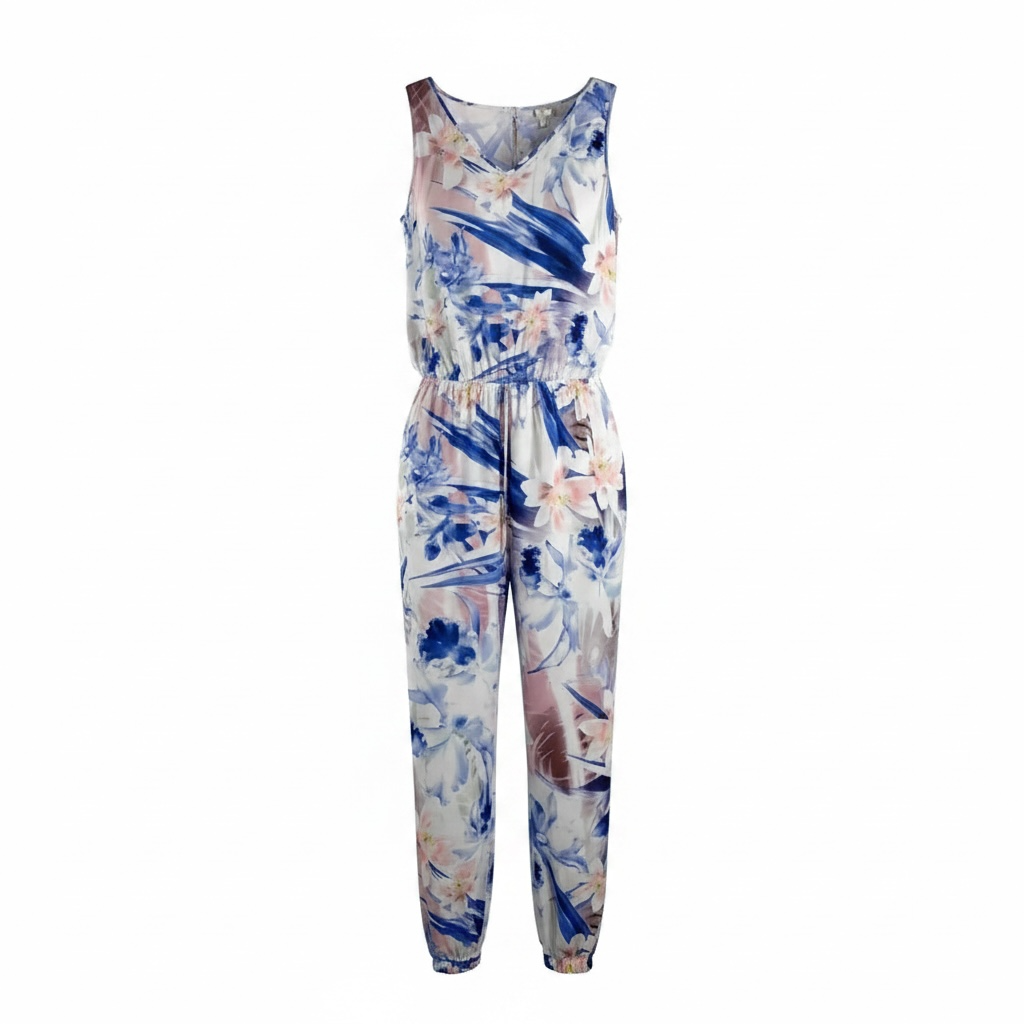 Abstract Floral Jumpsuit size 8