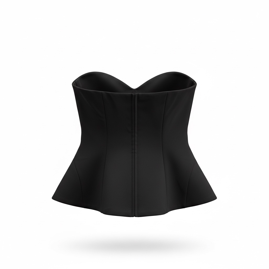 Black Crystal-Trim Corset Top size S NWT