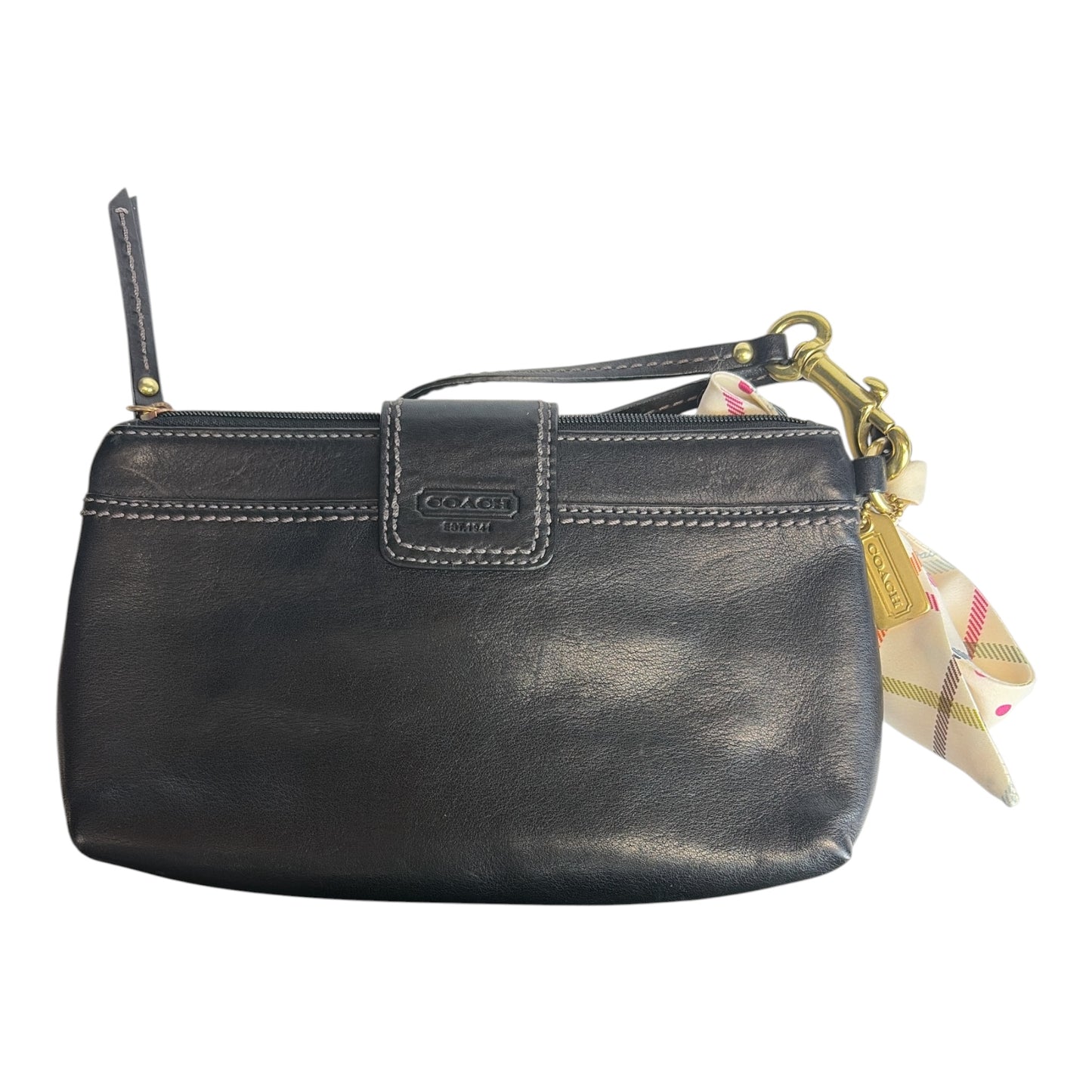 Leather Wristlet with Ribbon