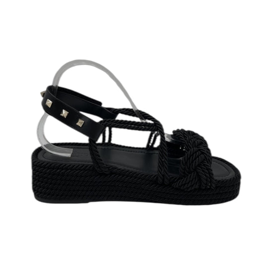 Rockstud Torchon Wedge Espadrille Sandals Size 38