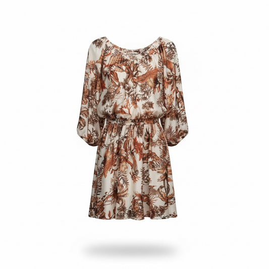 Floral Bat Sleeve Mini Dress size 42