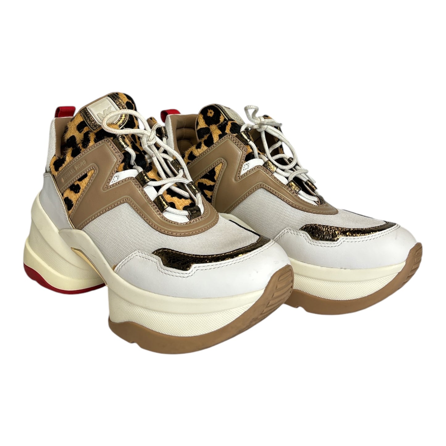 Olympia Leopard Print Calf Hair Trainer size 11