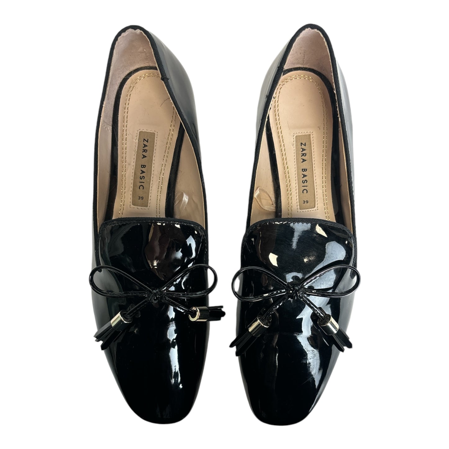 Zara Patent leather Tassel Loafers size 39 (8.5)