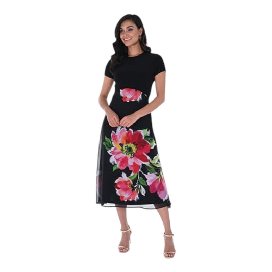 Floral A-Line Midi size 16 NWT