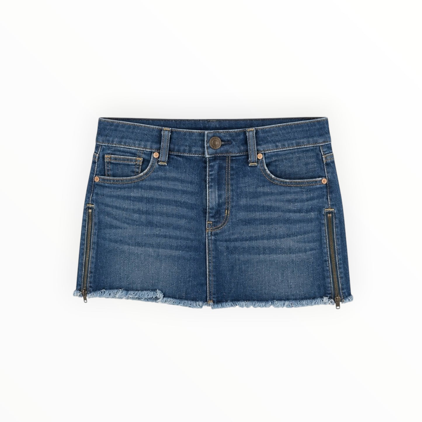Zip Detail Denim Mini Skirt size 8