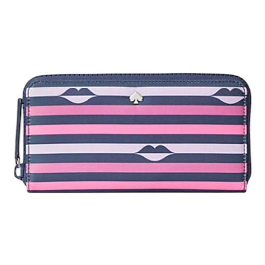 Jae Nylon Lip Print Large Continental Wallet