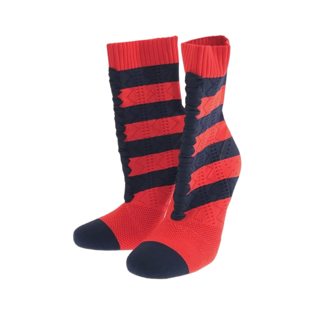Fabric Sock Booties Size 36.5