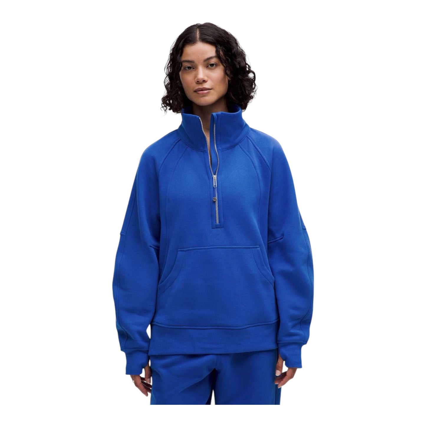 Scuba Oversized Funnel-Neck Half Zip *Long size XS/S