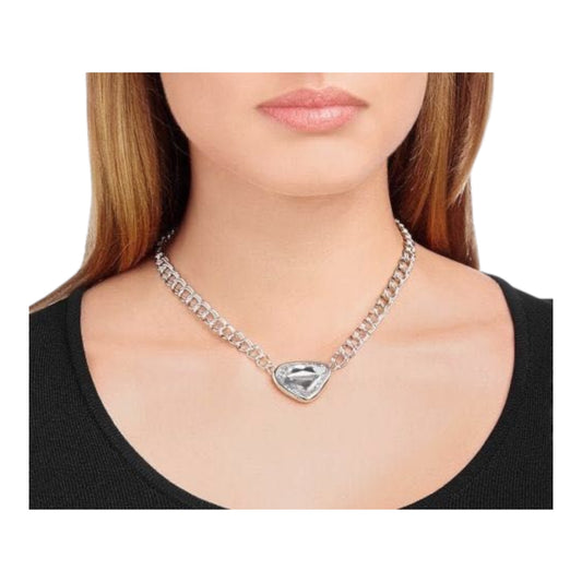 Rock Triangle Crystal Cut Necklace