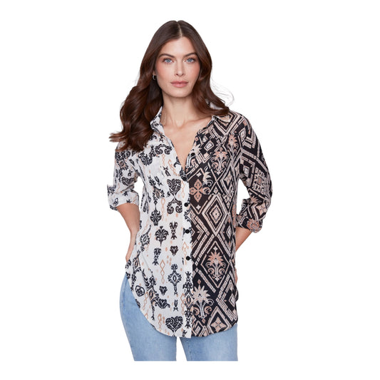 Crinkle Georgette Blouse size Large
