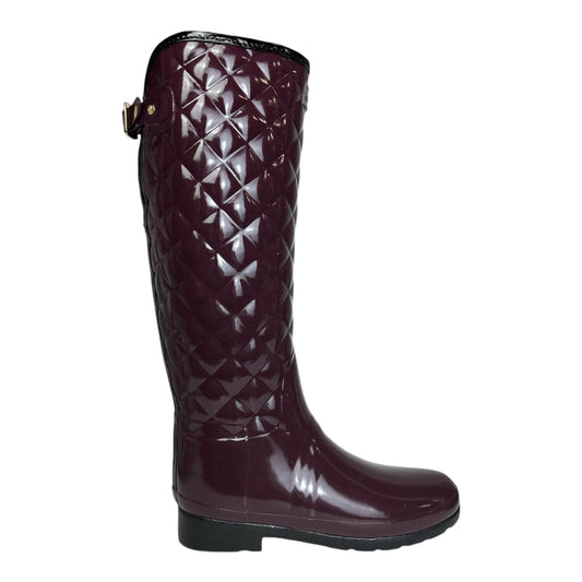 Refined Gloss Quilted Rain Boots size 8