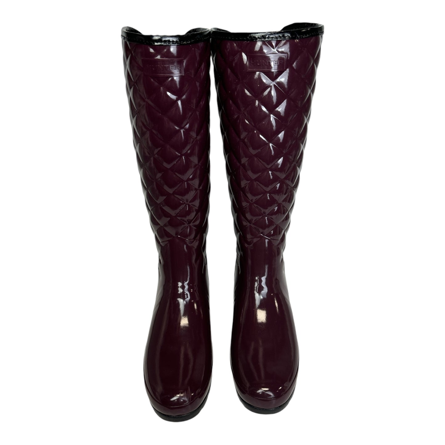 Refined Gloss Quilted Rain Boots size 8