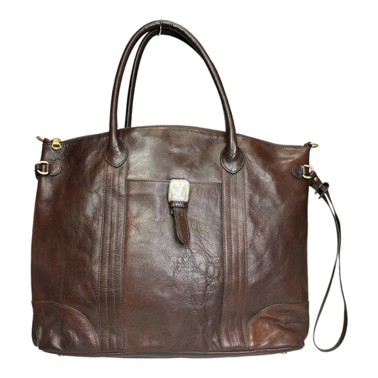 Leather Tote with Crossbody Body