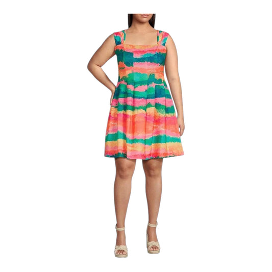 Square Neck Cap Sleeve Fit and Flare Dress size 18 New with Tags