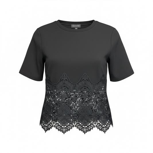 Lace Trim T Shirt size Small