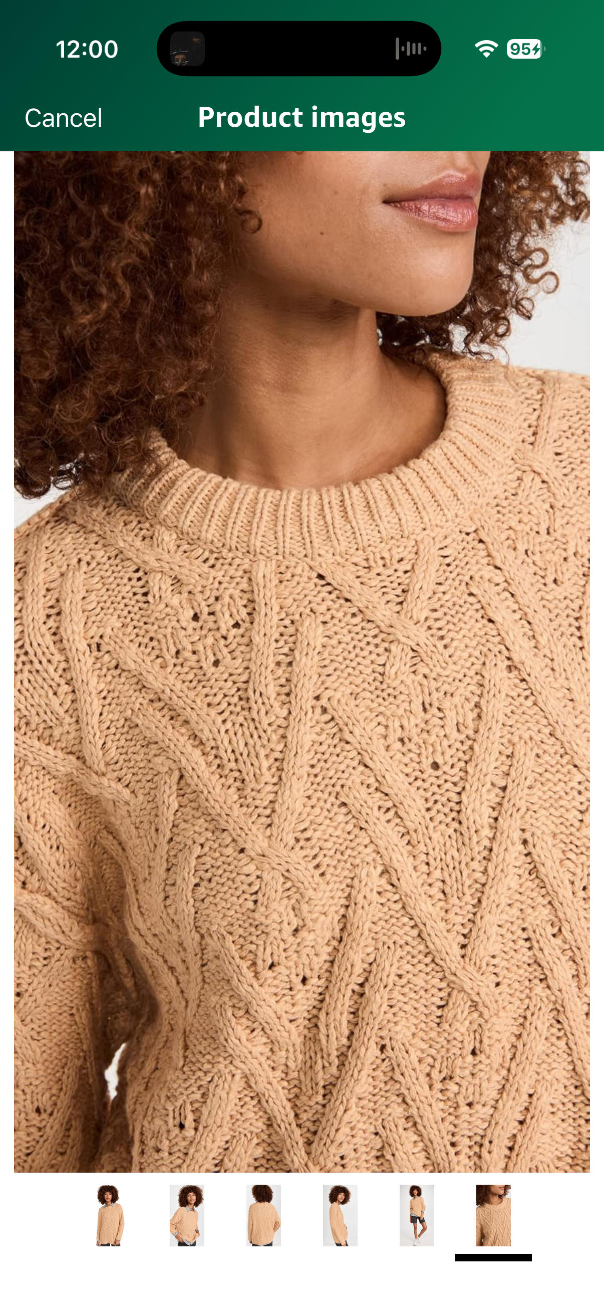 Isla Cable Knit Sweater size Medium