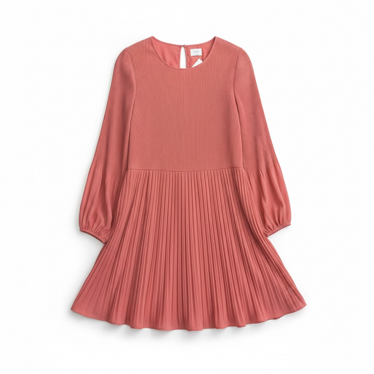 Pleated Chiffon Mini Dress size Large