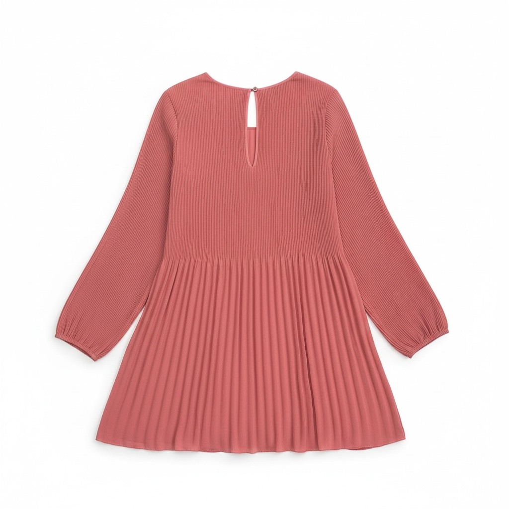 Pleated Chiffon Mini Dress size Large