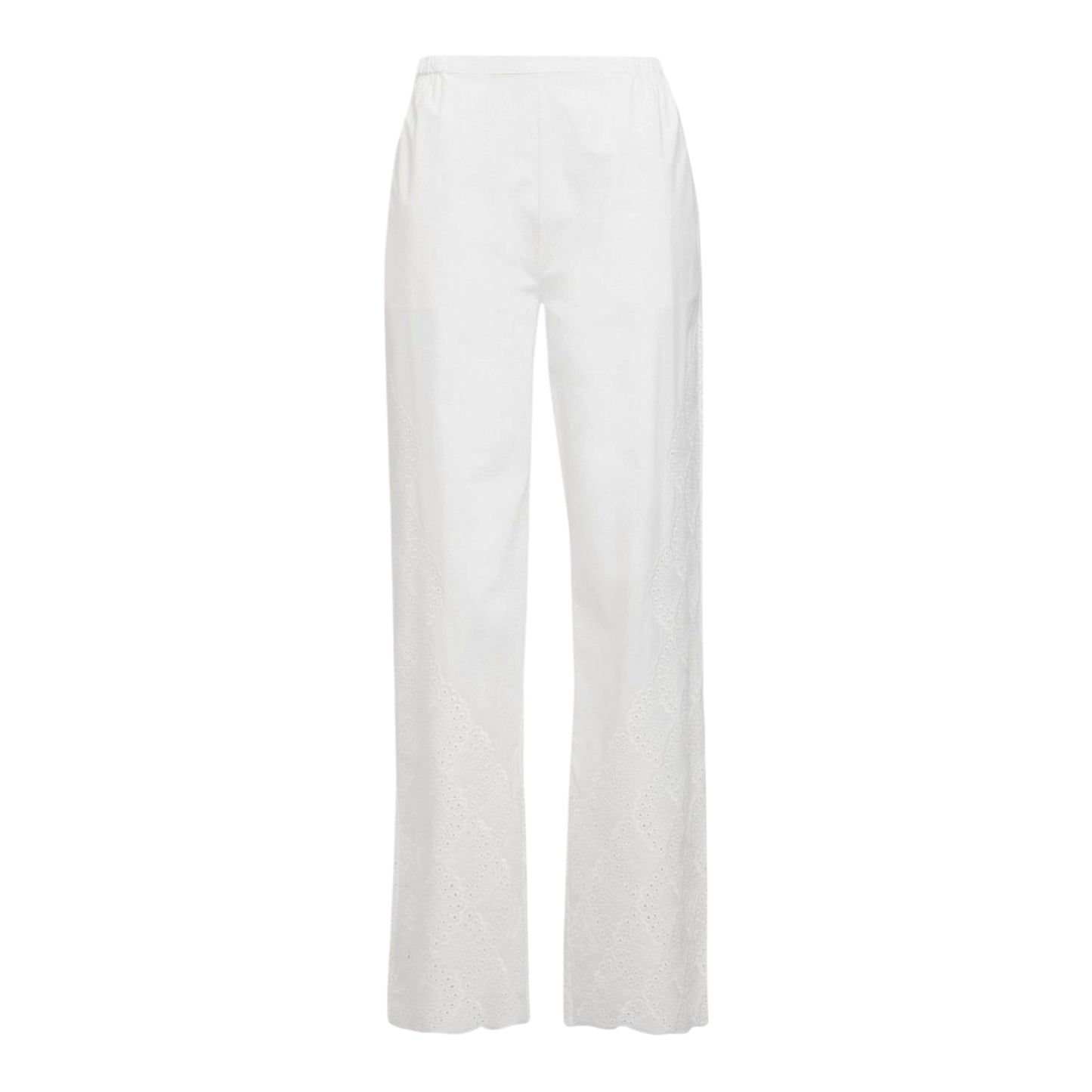 Dulche Broderie Anglaise Cotton Wide Leg Pants size Small